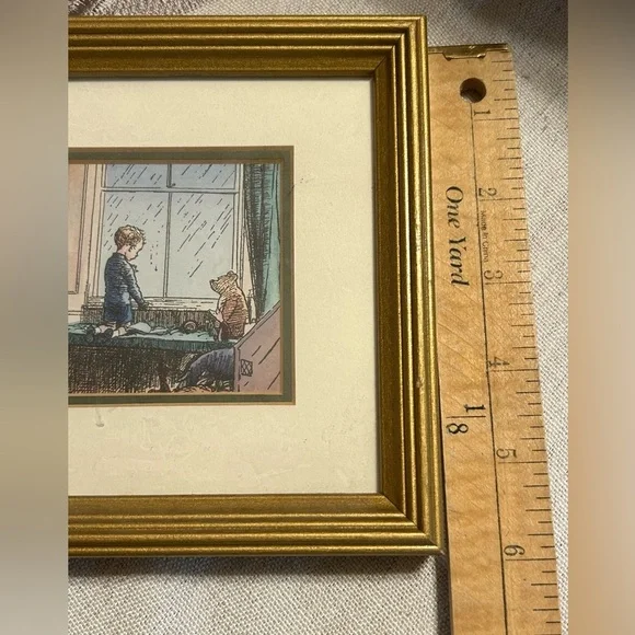 Disney Classic Winne The Pooh 100 Acre Wood Framed Art Print 6”x 6” - Picture 7 of 7